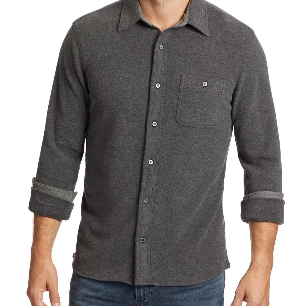 Flag & Anthem Charcoal Knit Performance Flannel Shirt